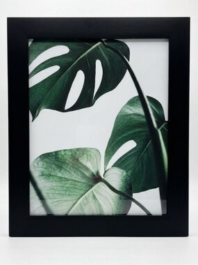 Threshold Black Gallery Frame 11x14 & Custom Giclee Botanical Monstera Leaf Art